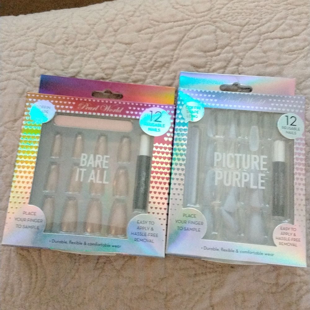2 Sets Easy Apply Nails - New, Never Used
